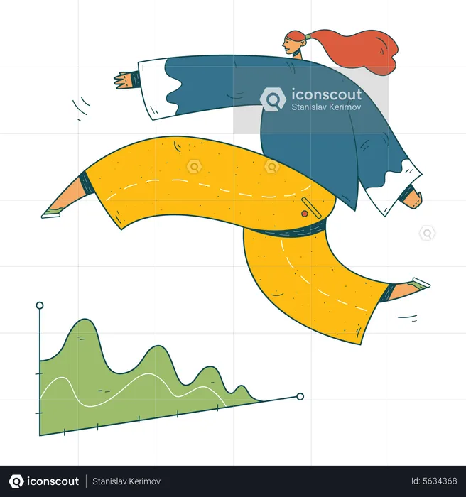 Estadísticas de negocios  Ilustración