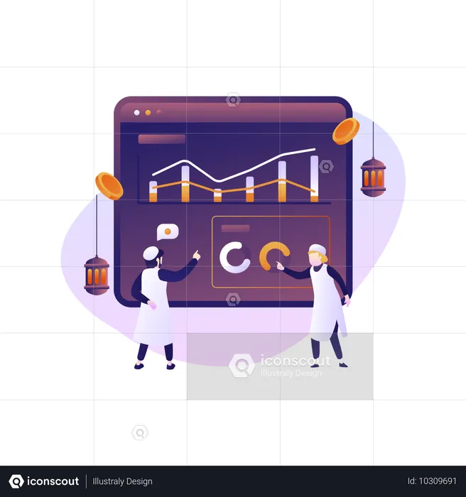 Estadísticas financieras del mercado  Ilustración