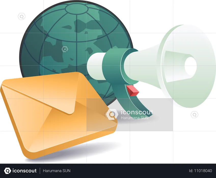 Estratégia de campanha de marketing por e-mail  Ilustração