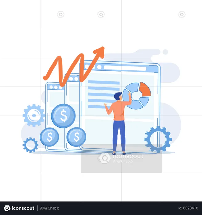 Estrategia empresarial empresarial  Ilustración