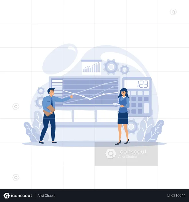 Estratégia financeira e de marketing  Ilustração