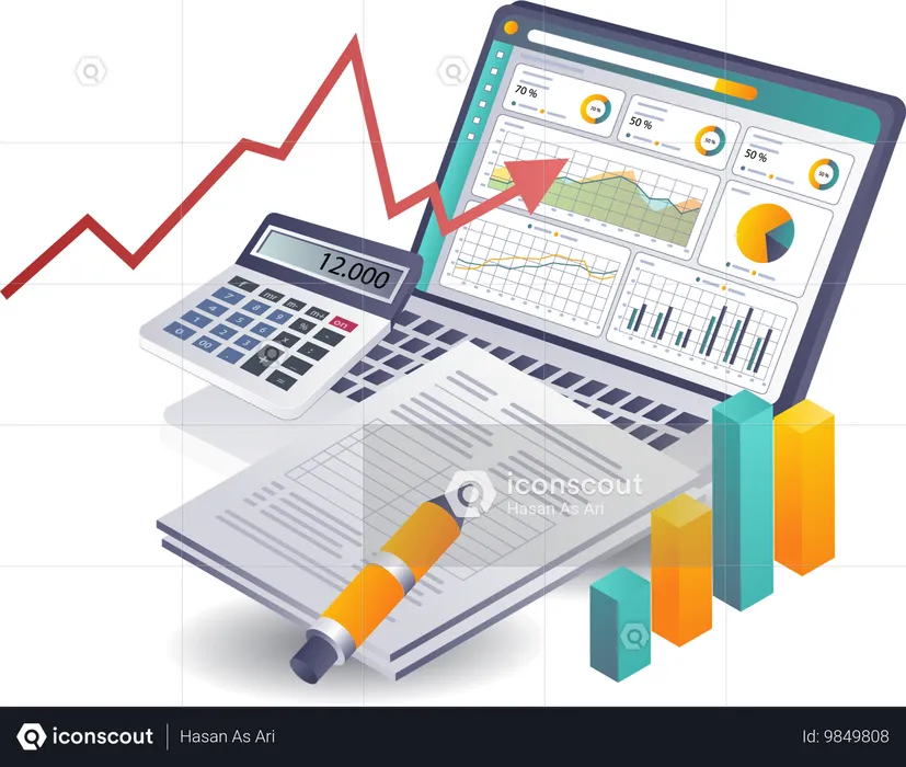 Estratégias para analisar o crescimento dos negócios por meio de investimentos  Ilustração