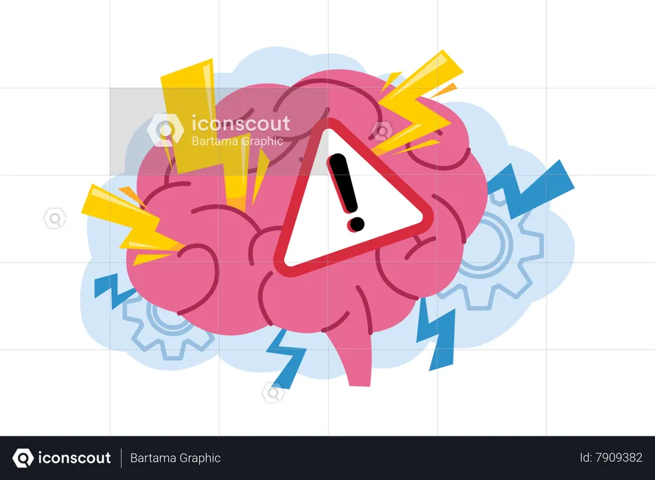 Estresse mental  Ilustração