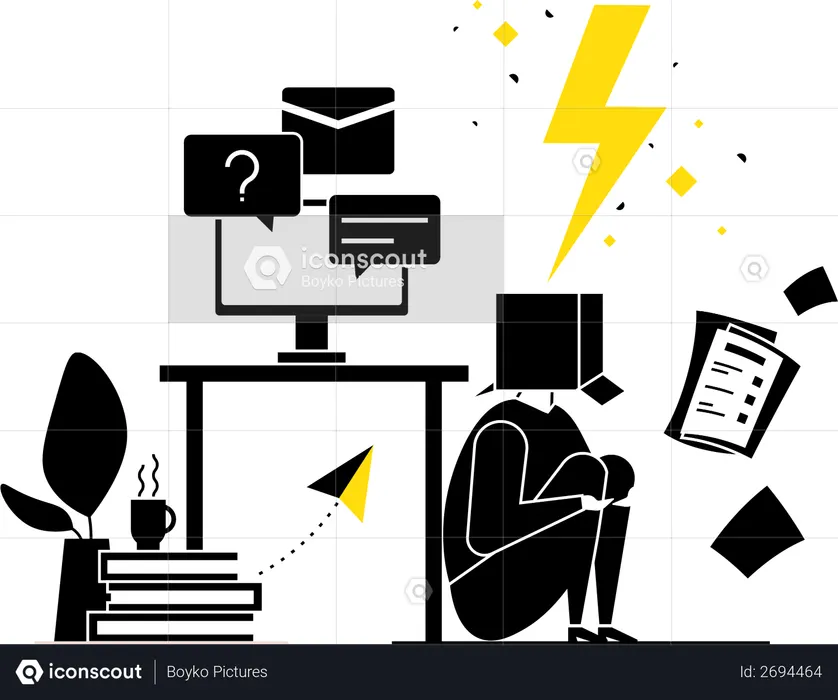 Estresse no trabalho  Ilustração