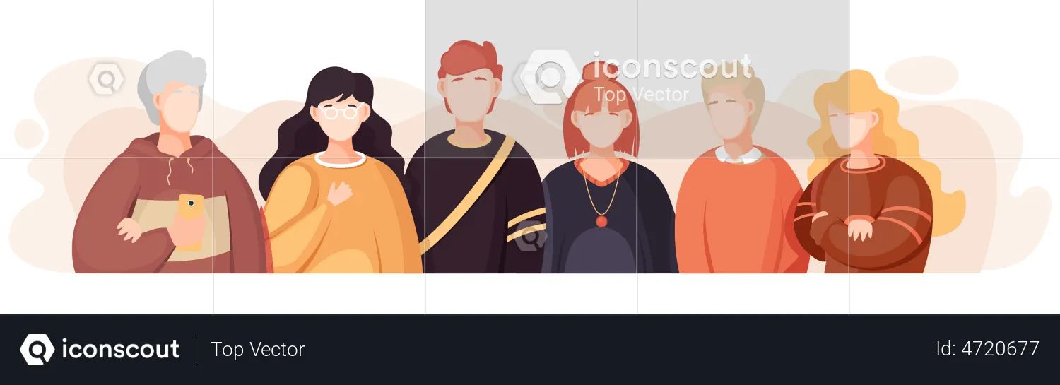 Estudiantes universitarios  Ilustración
