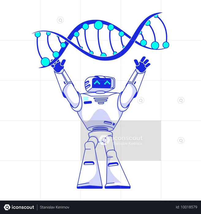 Un robot con inteligencia artificial estudia el ADN  Ilustración