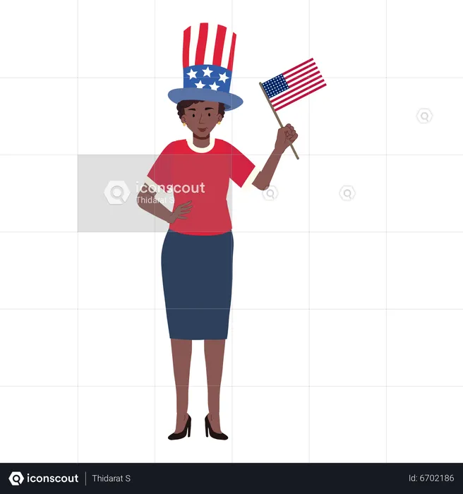 Jour de l'indépendance des États-Unis, le 4 juillet  Illustration