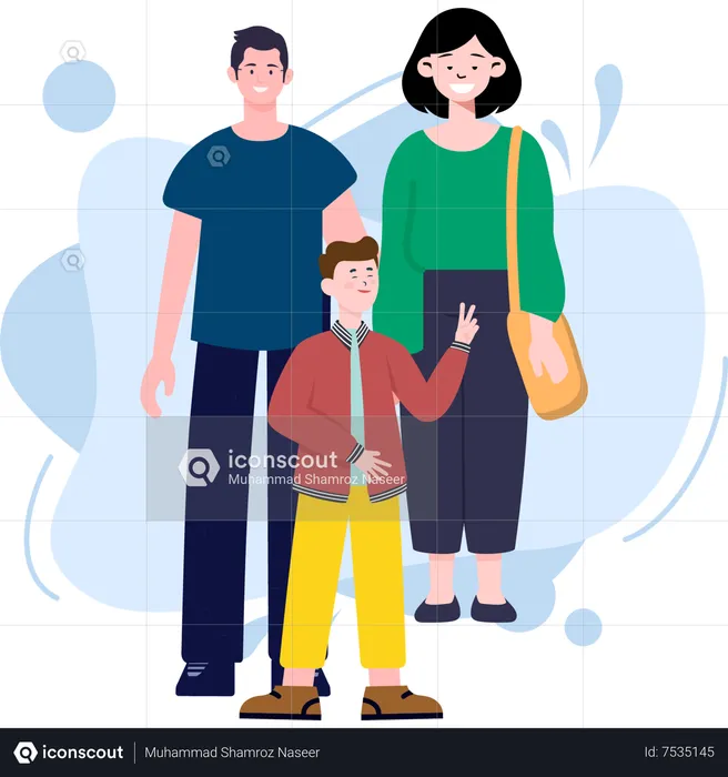 Eternal Love Parents and Children  Illustration