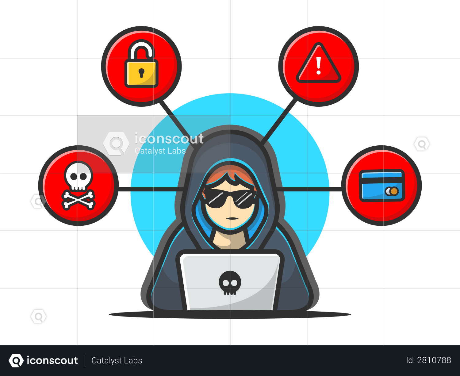 Best Premium Ethical hacker Illustration download in PNG & Vector format