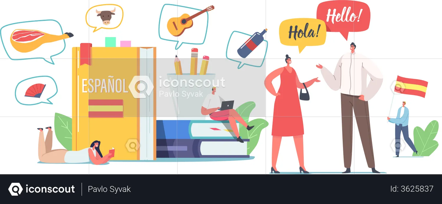 Étude de langue en ligne  Illustration