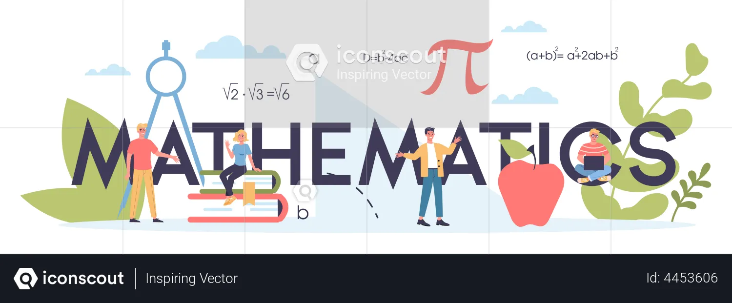 Étudiant étudiant en mathématiques  Illustration