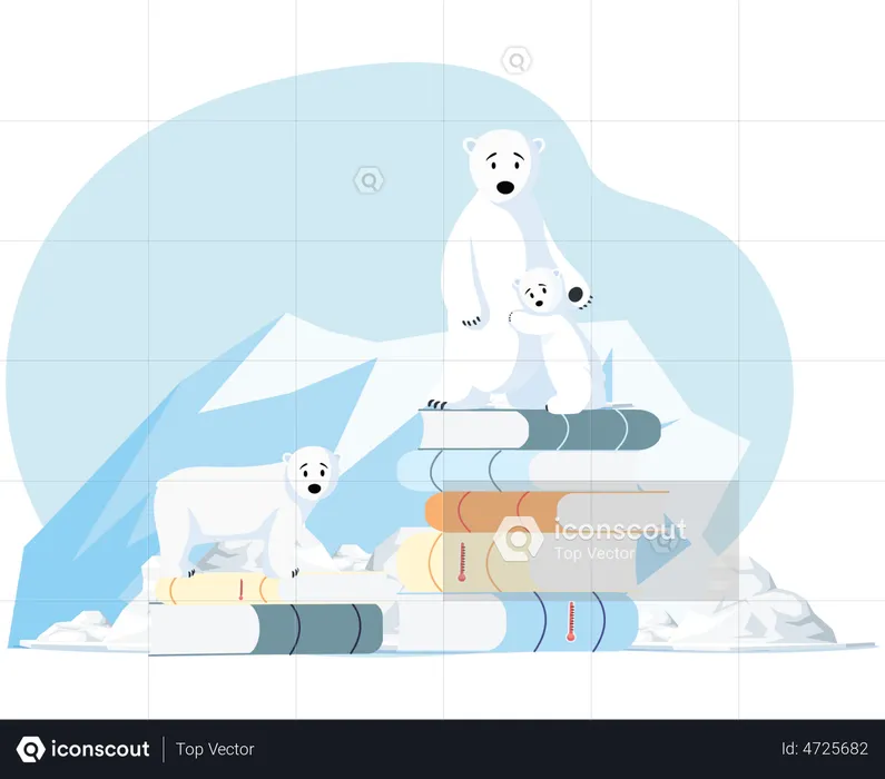 Étudier les effets dus au réchauffement climatique  Illustration