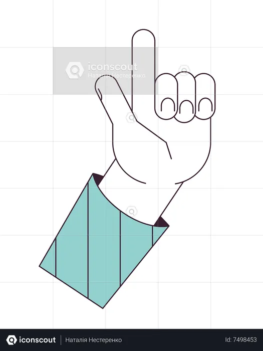 Eureka hand gesture  Illustration