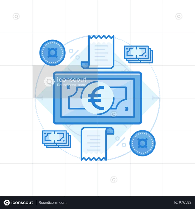 Euro-Bargeld  Illustration