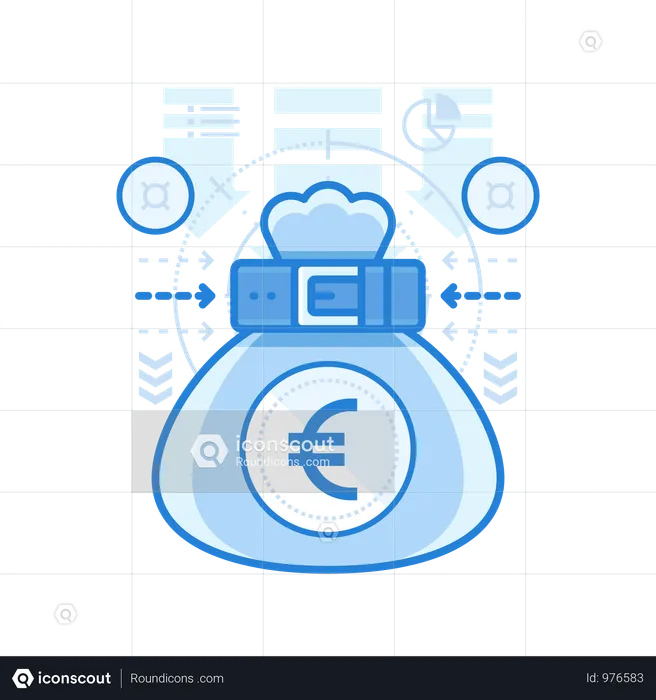 Bolsa de euros  Ilustración