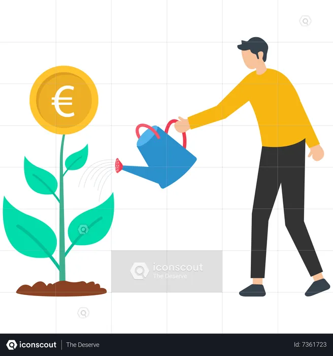 Investissement en euros  Illustration