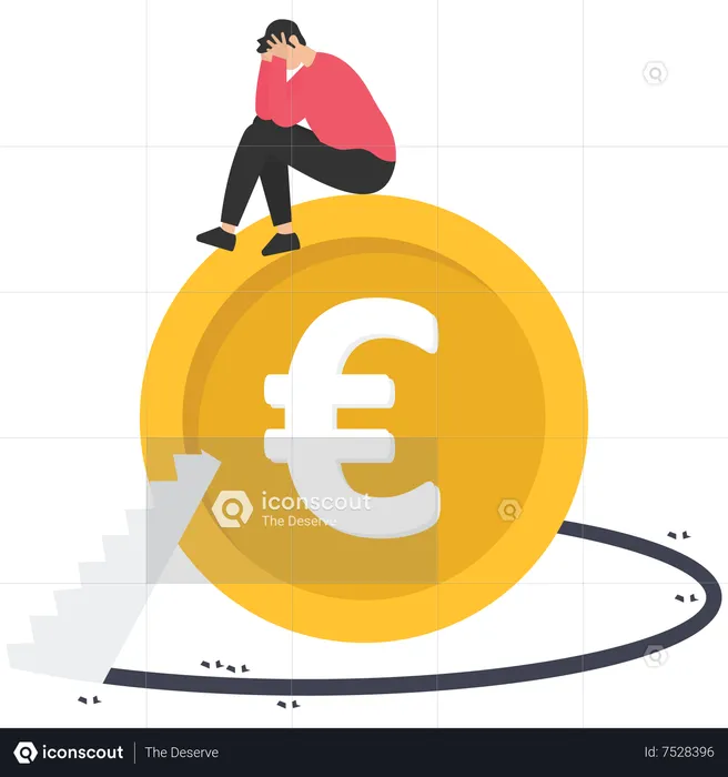 European Union Currency market drop  Illustration