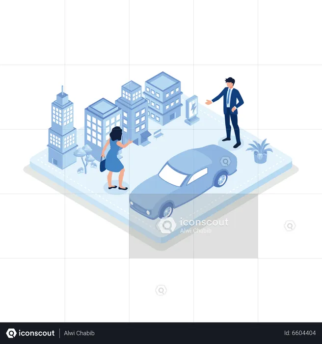 Ev Vehicle  Illustration