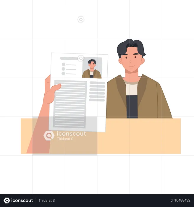 Evaluating Job Application and Resume Review  Illustration