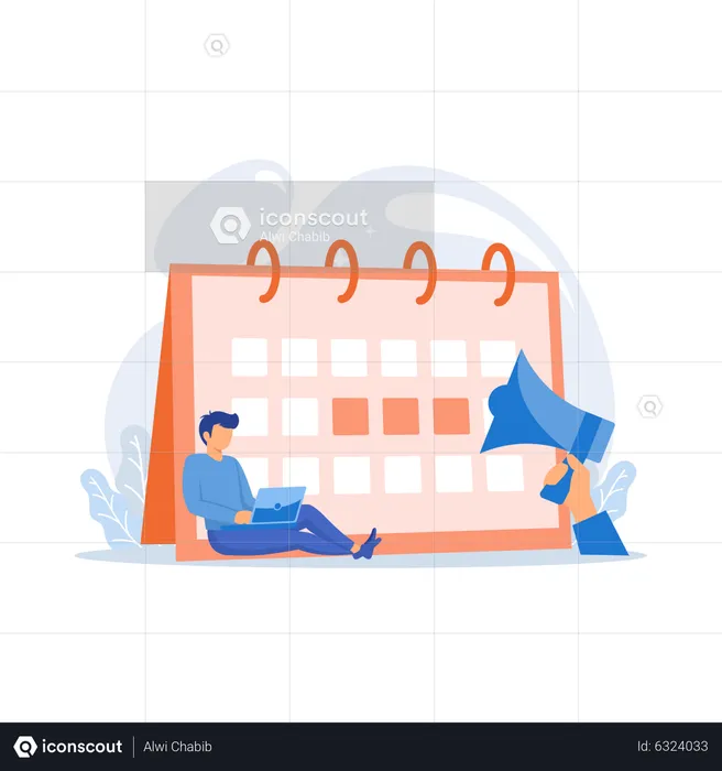 Event calendar notification  Illustration
