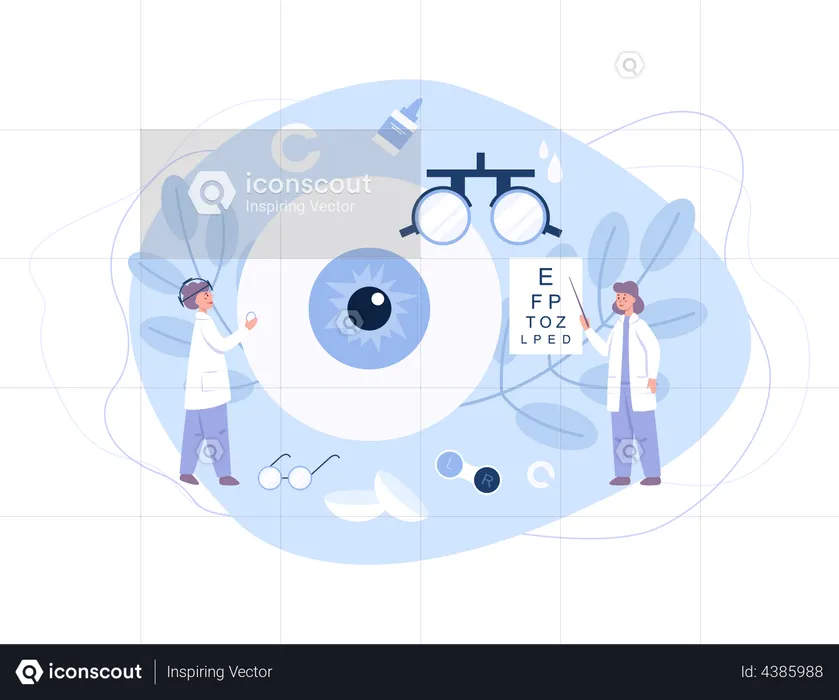 Examen et correction de la vue  Illustration