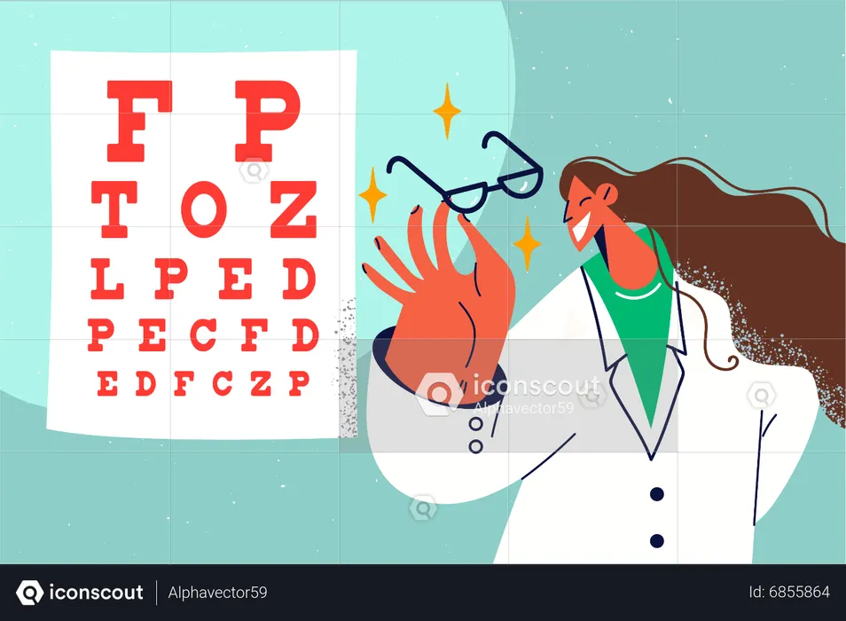 Examen des yeux  Illustration