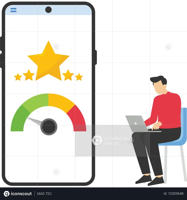 Excellentes critiques des clients et notes élevées  Illustration