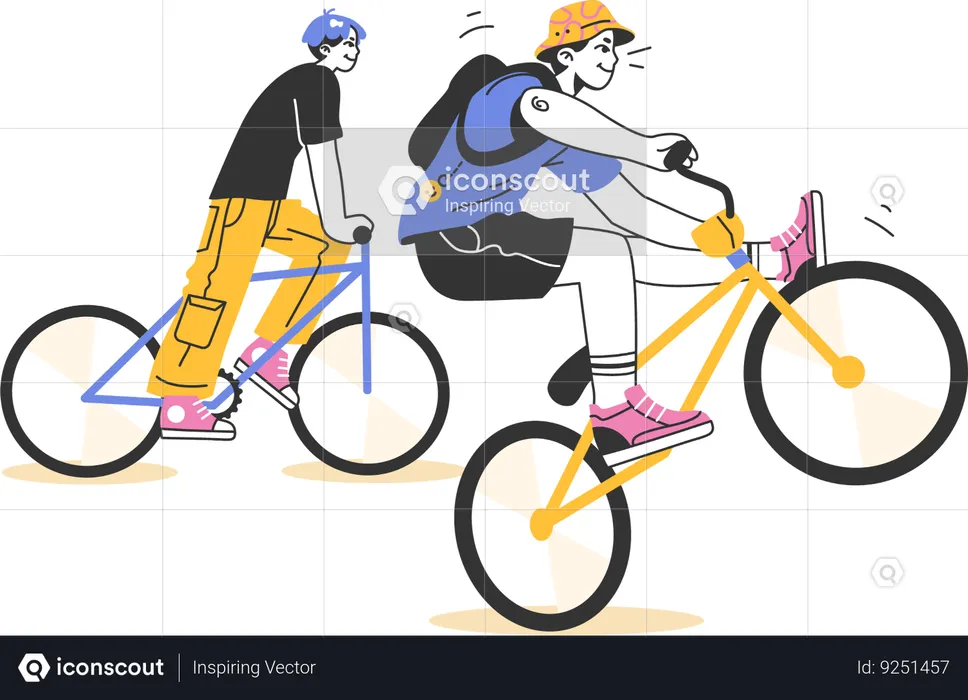 Exercício de bicicleta  Ilustração