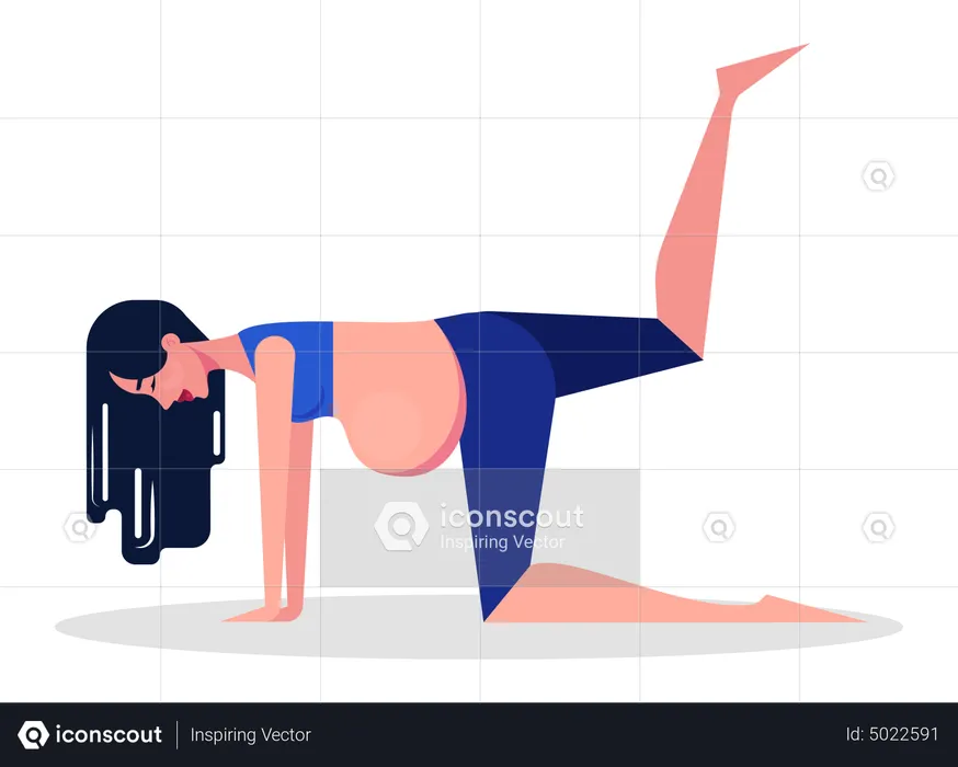 Exercise for pregnant woman  Illustration