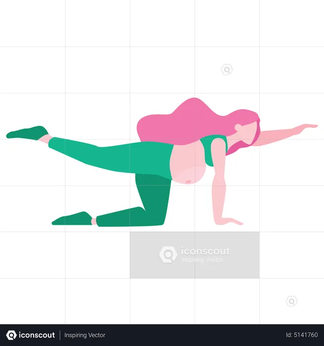 Exercise for pregnant woman  Illustration