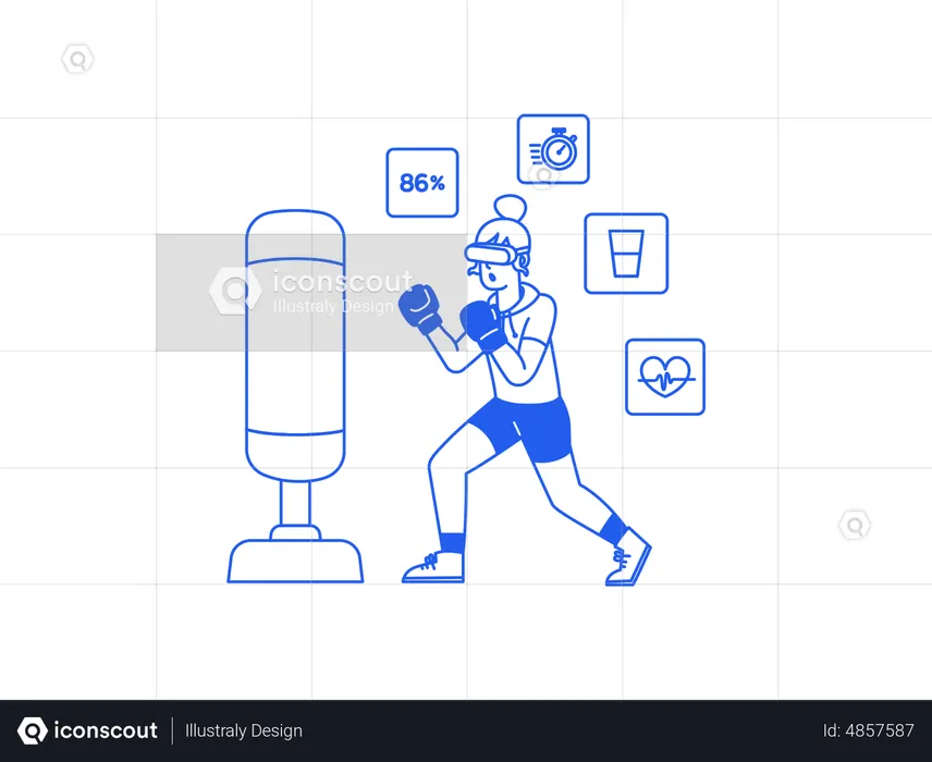 Exercising in the Metaverse  Illustration