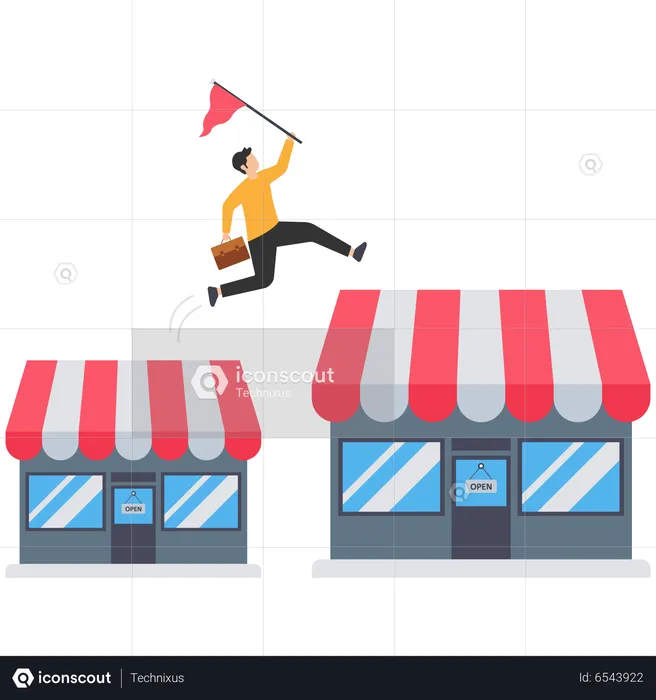 Expand storefront growing business  Illustration