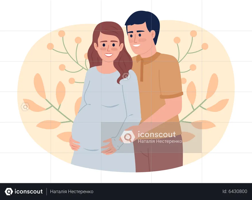Expecting couple  Illustration