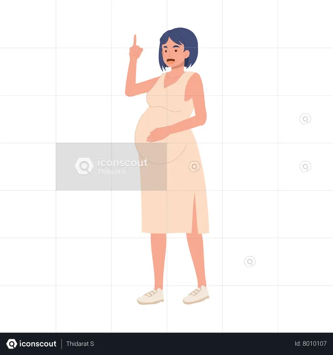 Expecting Mother Giving Pregnancy Advice  Illustration