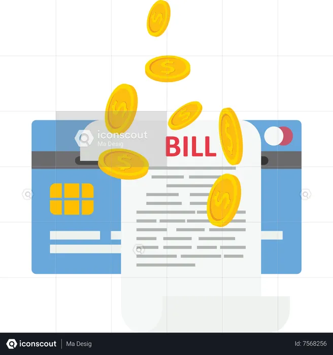 Expense statement credit card payment  Illustration