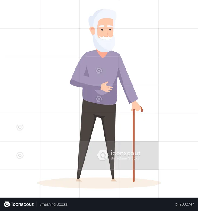 Experienced old guy  Illustration