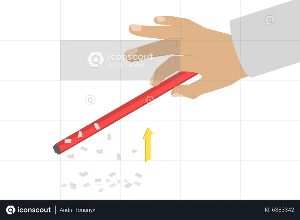 Expériences de physique avec un crayon et des morceaux de papier  Illustration