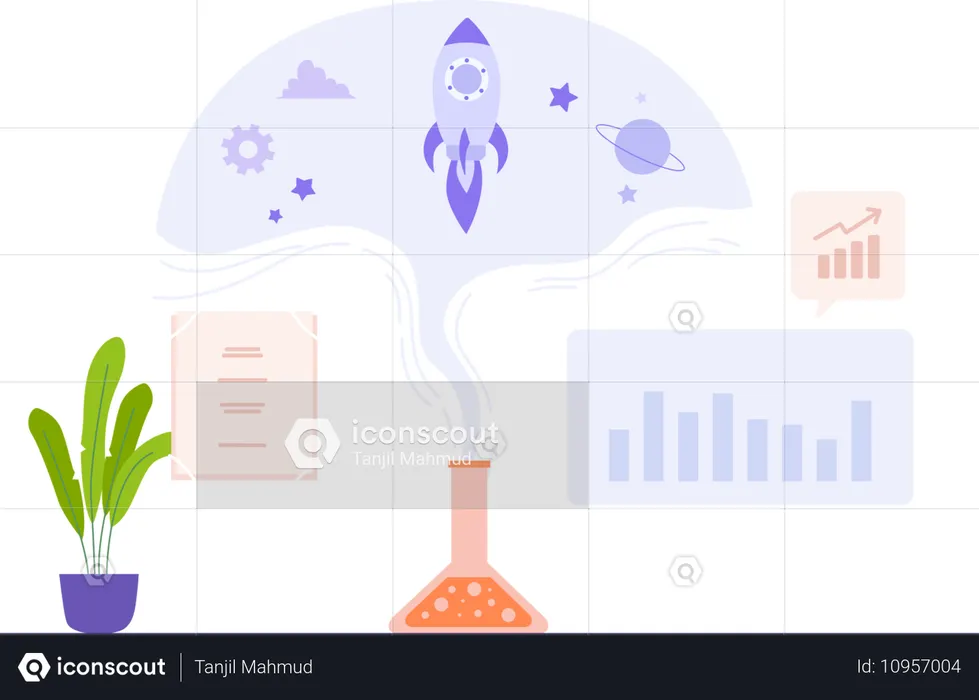 Experiment Flask  Illustration