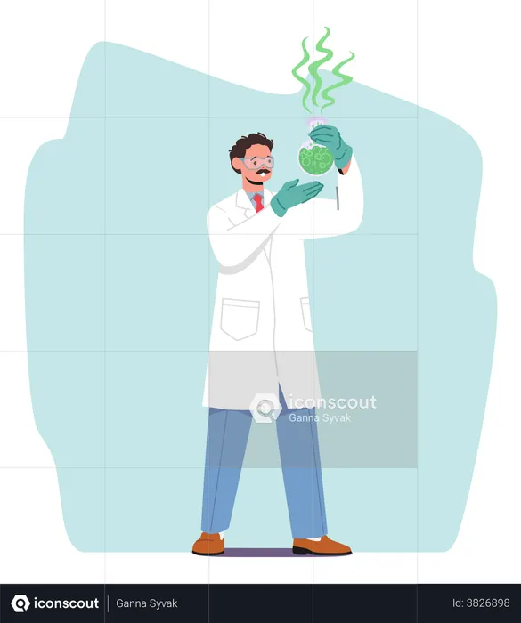 Experiment Or Medical Test In Lab  Illustration