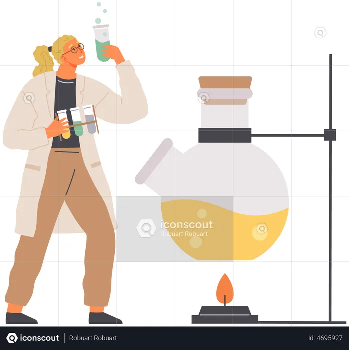 Experiments In Science Laboratory  Illustration