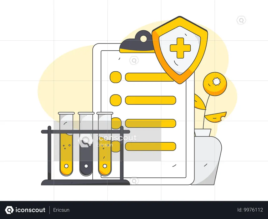 Experiments on virus performed by doctors  Illustration