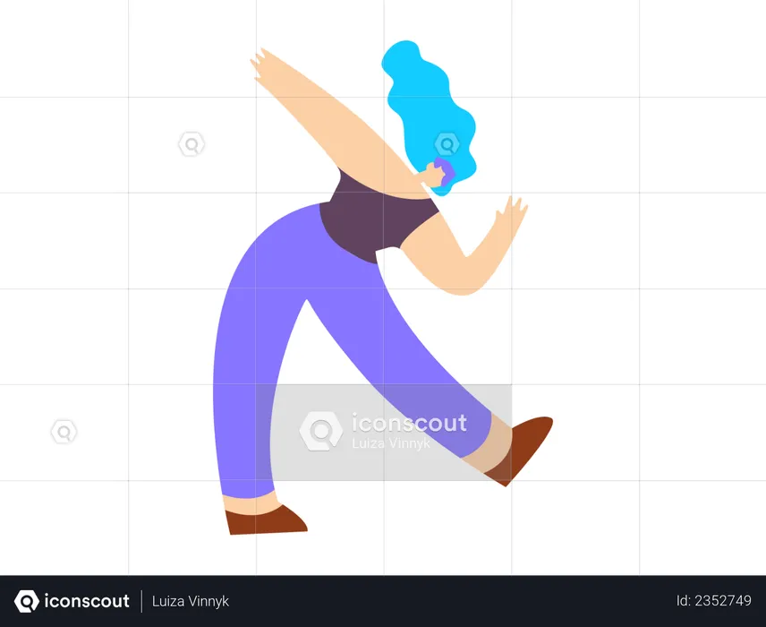 Expert dancer giving dance performance  Illustration