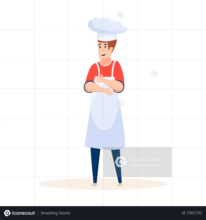 Expert male chef  Illustration