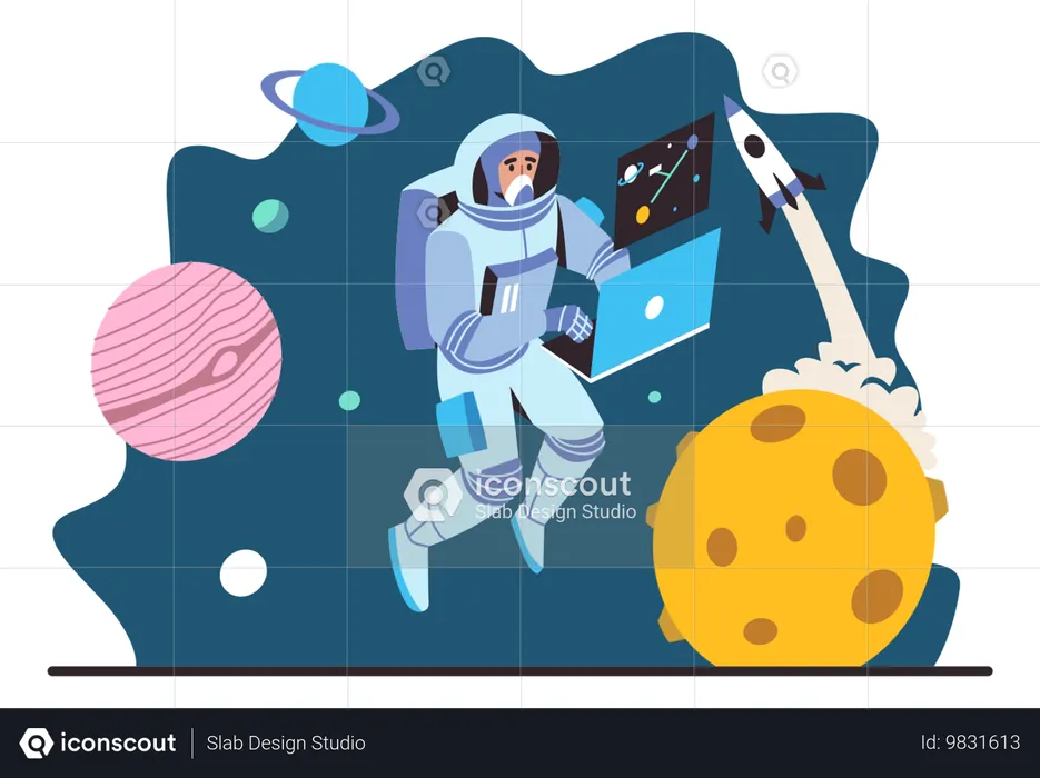 Exploração espacial  Ilustração