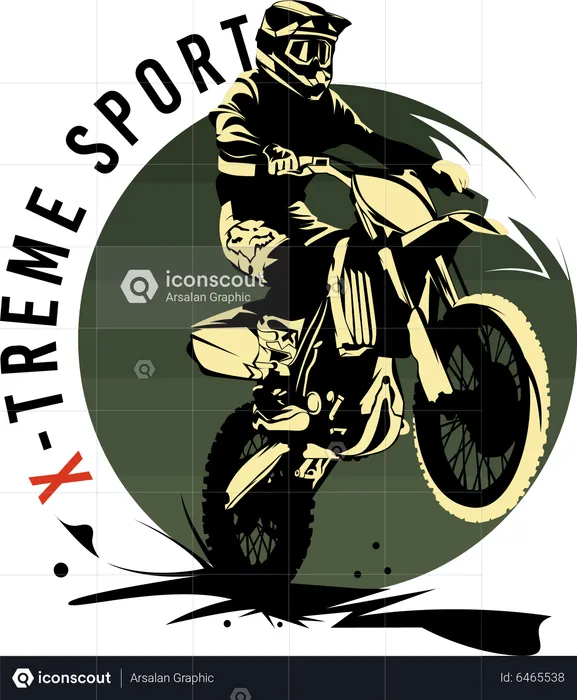 Explore More With Motocross  Illustration