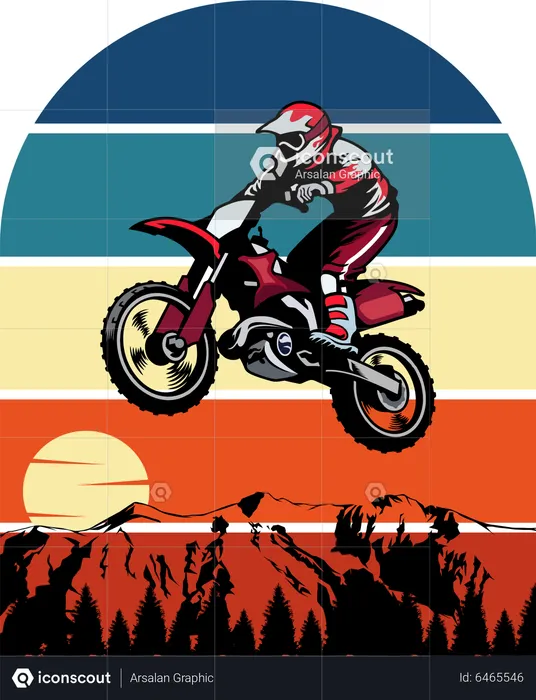 Explore More With Motocross  Illustration