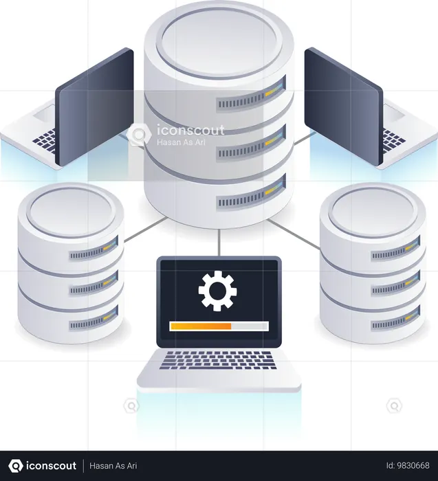 Exploring Data Technology in Computer Network Servers  Illustration