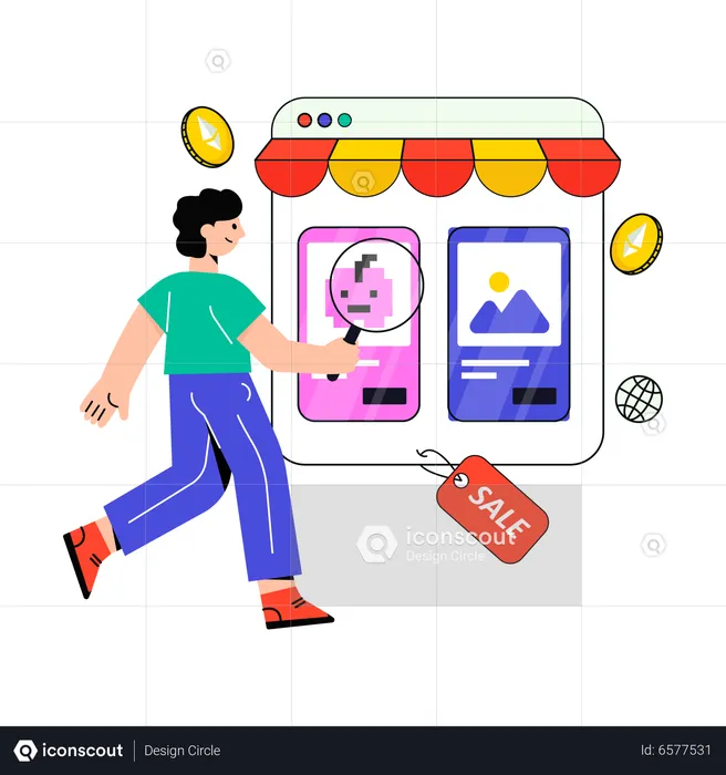 Exploring Nft Marketplace  Illustration