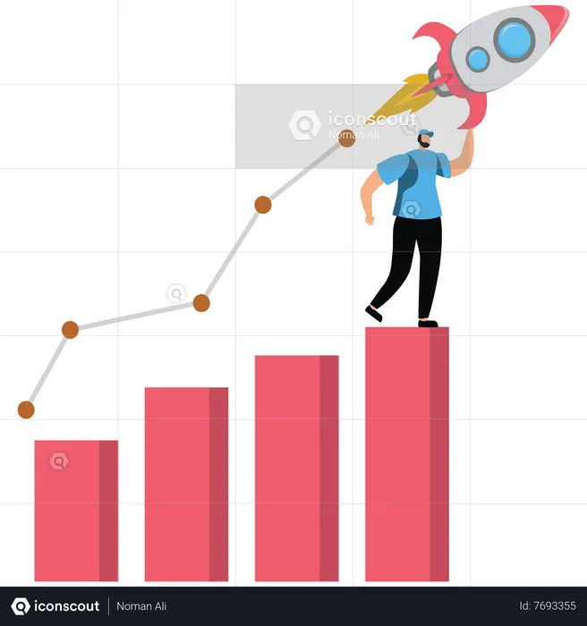 Best Exponential growth Illustration download in PNG & Vector format