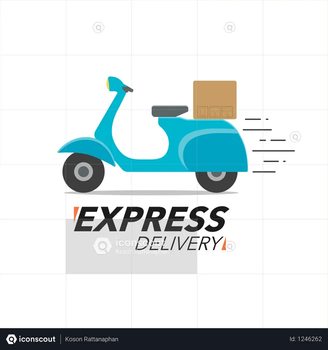 Express Delivery Service.  Illustration